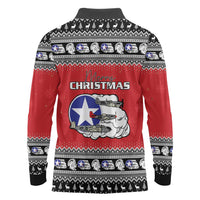 Tuskegee Red Tails Airmen Christmas Long Sleeve Polo Shirt P-51 Mustang 332nd Fighter Group - Wonder Print Shop