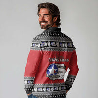 Tuskegee Red Tails Airmen Christmas Long Sleeve Polo Shirt P-51 Mustang 332nd Fighter Group - Wonder Print Shop
