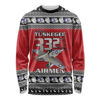 Tuskegee Red Tails Airmen Christmas Long Sleeve Shirt P-51 Mustang 332nd Fighter Group - Wonder Print Shop