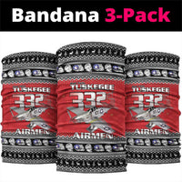 Tuskegee Red Tails Airmen Christmas Neck Gaiter P-51 Mustang 332nd Fighter Group - Wonder Print Shop
