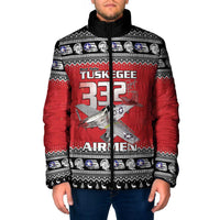 Tuskegee Red Tails Airmen Christmas Padded Jacket P-51 Mustang 332nd Fighter Group - Wonder Print Shop