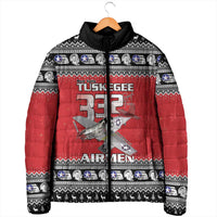 Tuskegee Red Tails Airmen Christmas Padded Jacket P-51 Mustang 332nd Fighter Group - Wonder Print Shop
