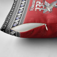 Tuskegee Red Tails Airmen Christmas Pillow Cover P-51 Mustang 332nd Fighter Group - Wonder Print Shop
