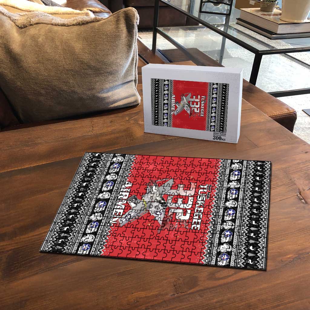 Tuskegee Red Tails Airmen Christmas Puzzle P-51 Mustang 332nd Fighter Group - Wonder Print Shop