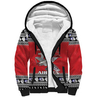 Tuskegee Red Tails Airmen Christmas Sherpa Hoodie P-51 Mustang 332nd Fighter Group - Wonder Print Shop