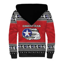 Tuskegee Red Tails Airmen Christmas Sherpa Hoodie P-51 Mustang 332nd Fighter Group - Wonder Print Shop