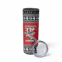 Tuskegee Red Tails Airmen Christmas Skinny Tumbler P-51 Mustang 332nd Fighter Group - Wonder Print Shop