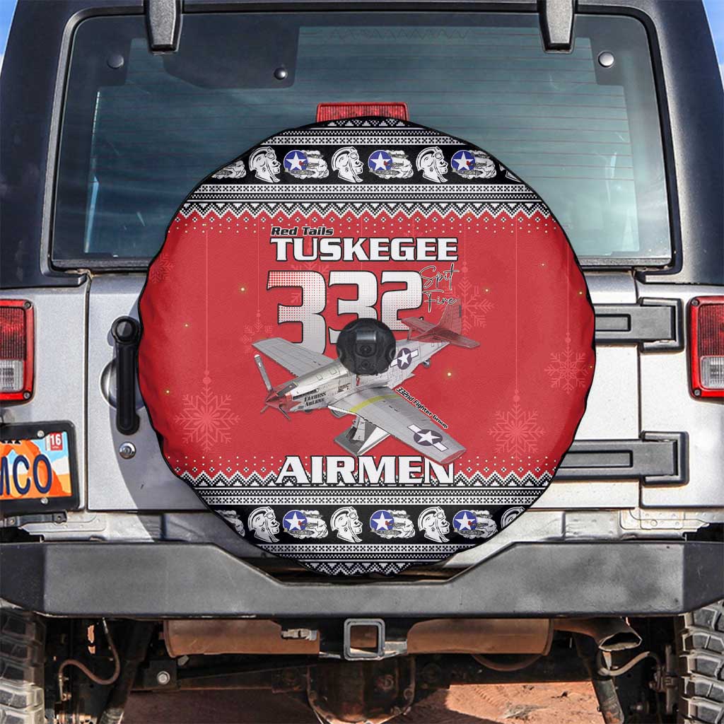 Tuskegee Red Tails Airmen Christmas Spare Tire Cover P-51 Mustang 332nd Fighter Group - Wonder Print Shop