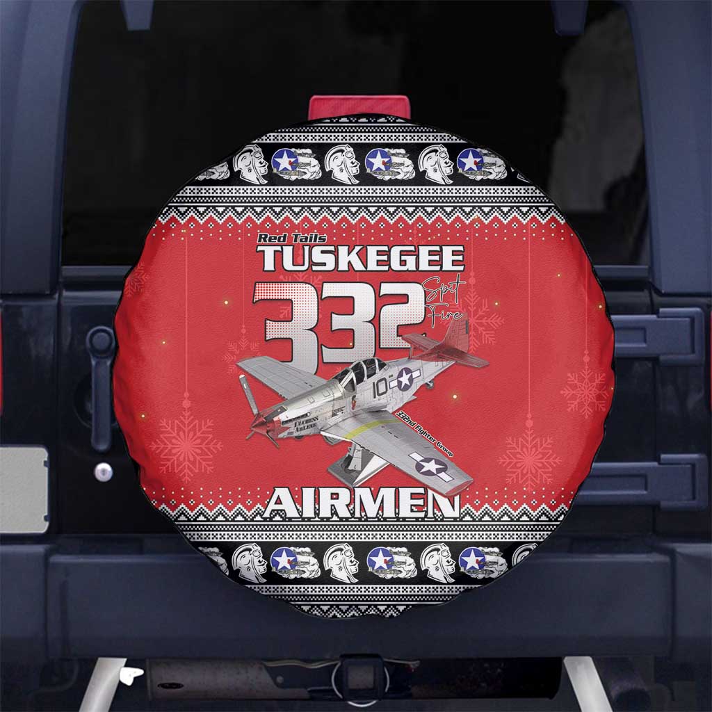 Tuskegee Red Tails Airmen Christmas Spare Tire Cover P-51 Mustang 332nd Fighter Group - Wonder Print Shop