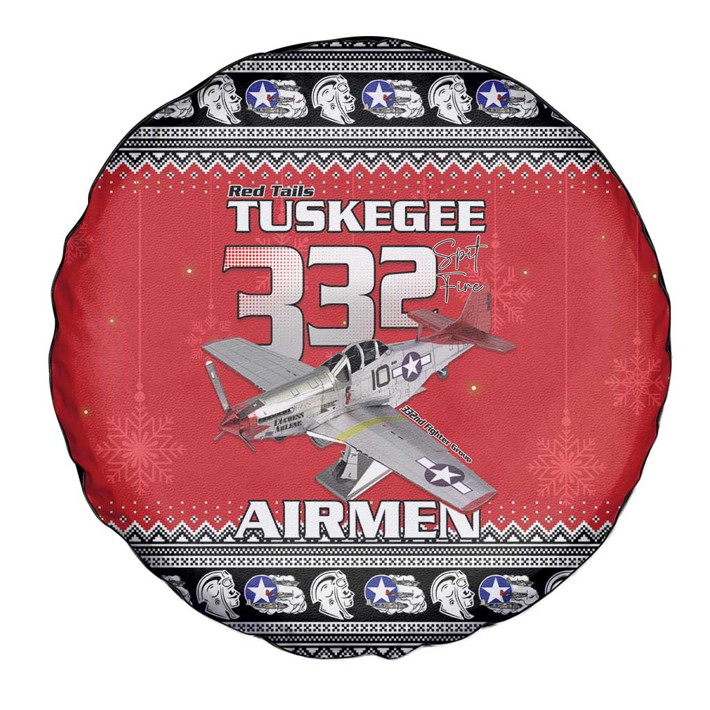 Tuskegee Red Tails Airmen Christmas Spare Tire Cover P-51 Mustang 332nd Fighter Group - Wonder Print Shop