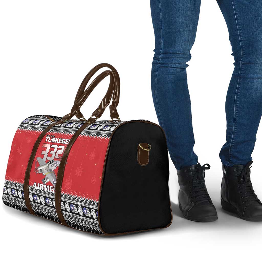 Tuskegee Red Tails Airmen Christmas Travel Bag P-51 Mustang 332nd Fighter Group - Wonder Print Shop