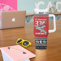 Tuskegee Red Tails Airmen Christmas Tumbler With Handle P-51 Mustang 332nd Fighter Group - Wonder Print Shop