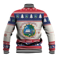 Liberia Christmas Baseball Jacket My Christmas On You - Lion Santa - Wonder Print Shop