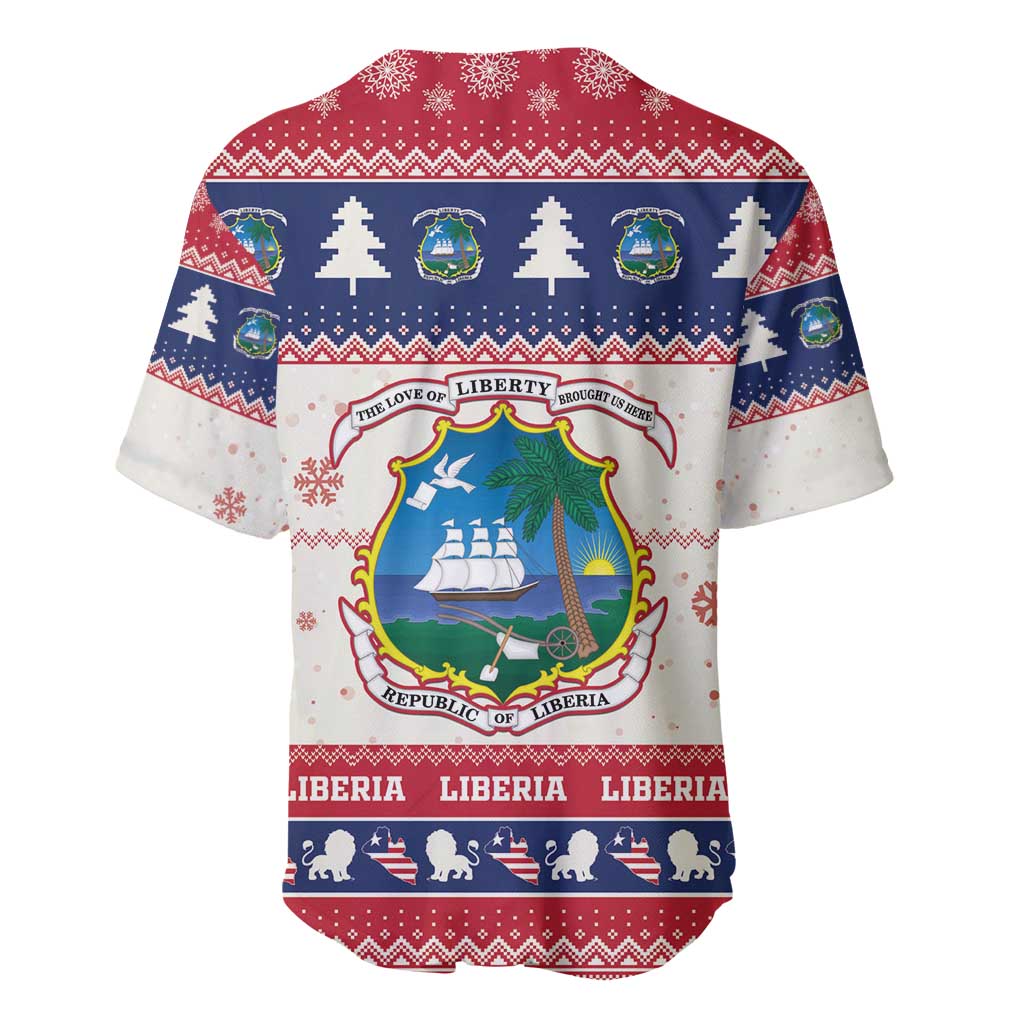 Liberia Christmas Baseball Jersey My Christmas On You - Lion Santa - Wonder Print Shop