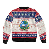 Liberia Christmas Bomber Jacket My Christmas On You - Lion Santa - Wonder Print Shop