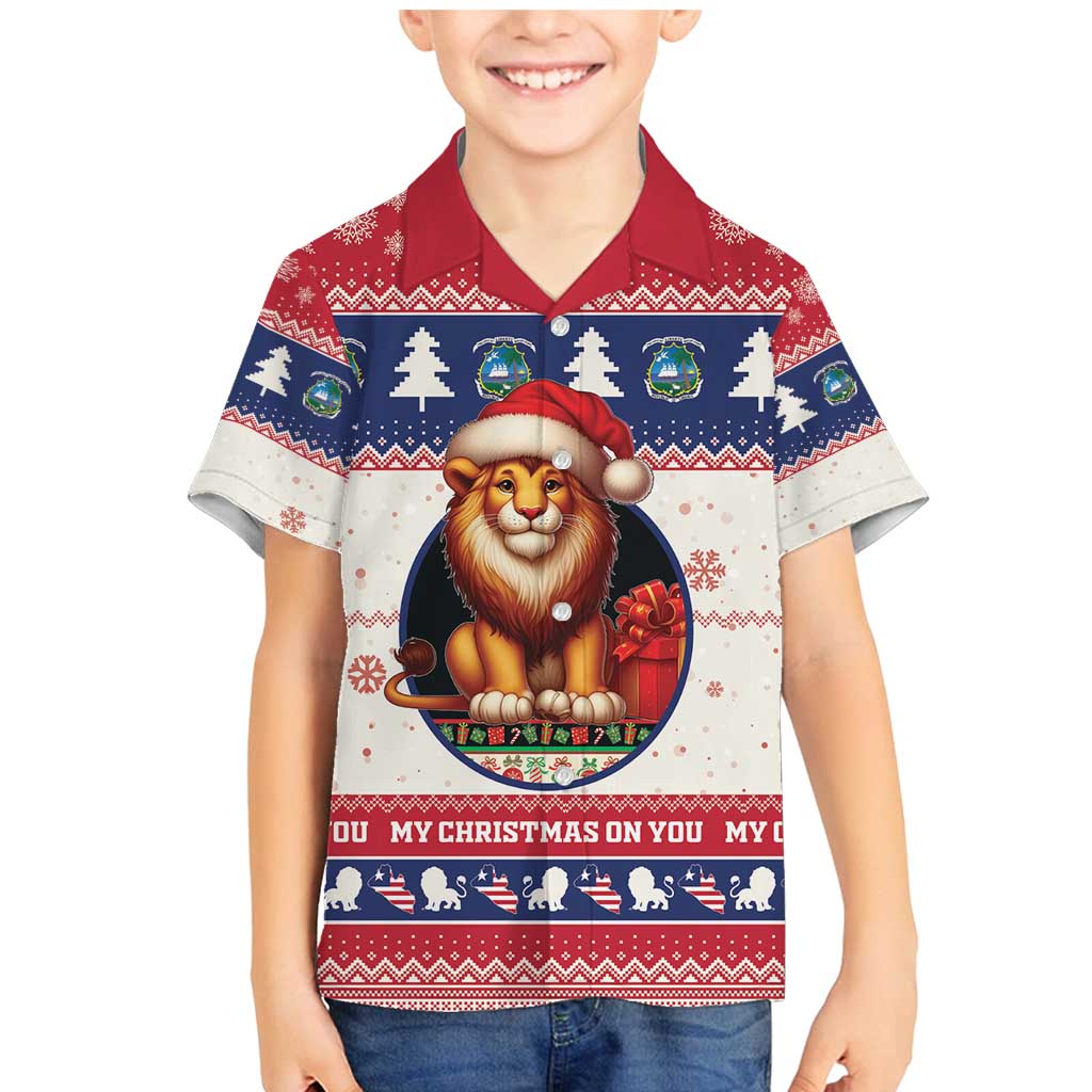 Liberia Christmas Family Matching Mermaid Dress and Hawaiian Shirt My Christmas On You - Lion Santa - Wonder Print Shop