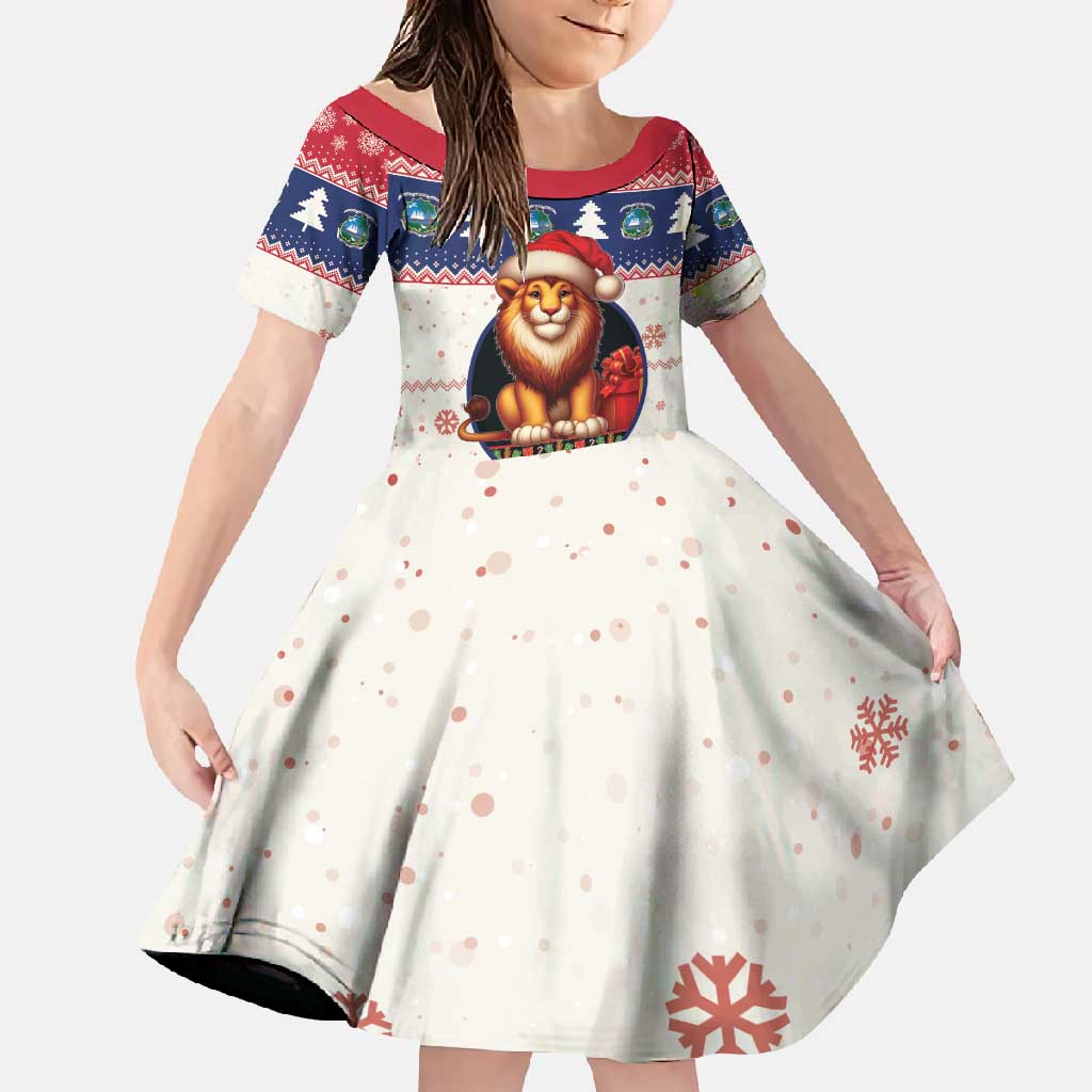 Liberia Christmas Family Matching Off Shoulder Maxi Dress and Hawaiian Shirt My Christmas On You - Lion Santa - Wonder Print Shop