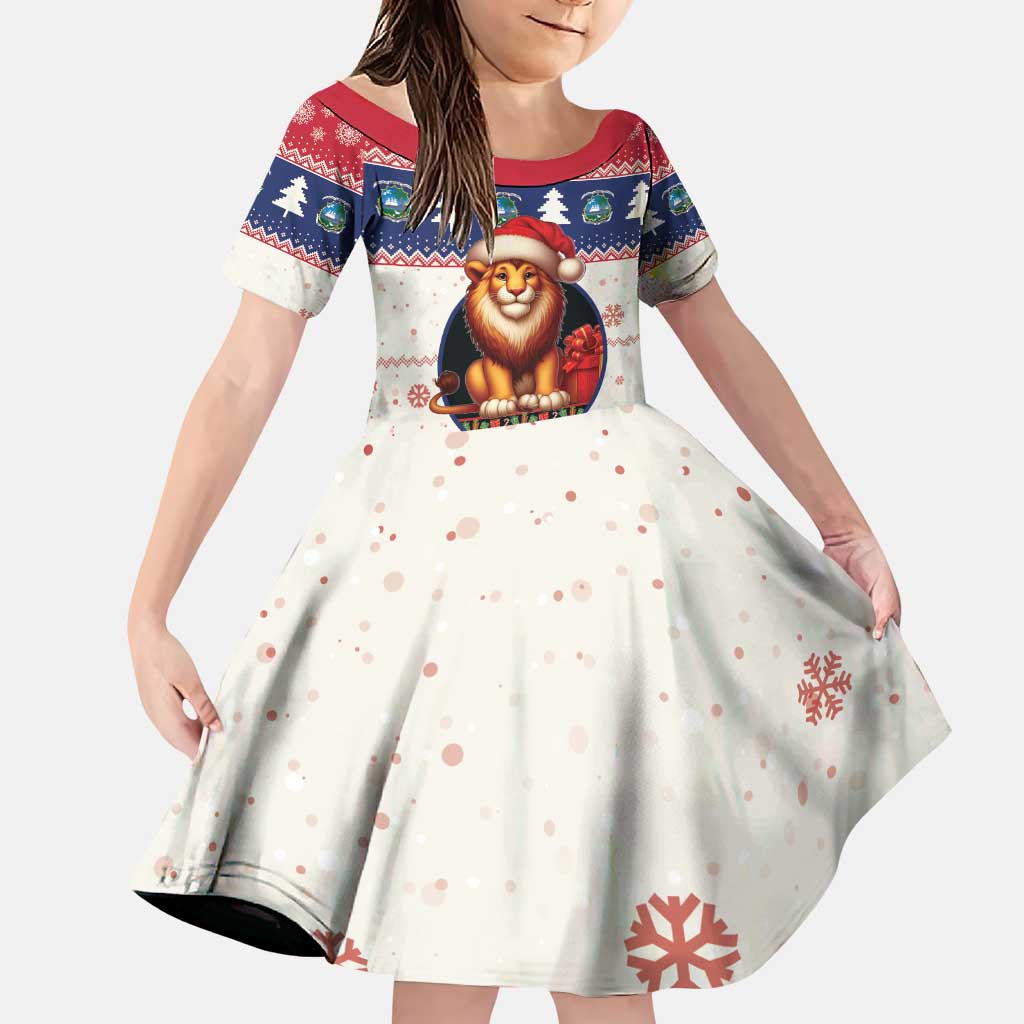 Liberia Christmas Family Matching Puletasi and Hawaiian Shirt My Christmas On You - Lion Santa - Wonder Print Shop