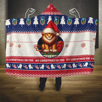 Liberia Christmas Hooded Blanket My Christmas On You - Lion Santa