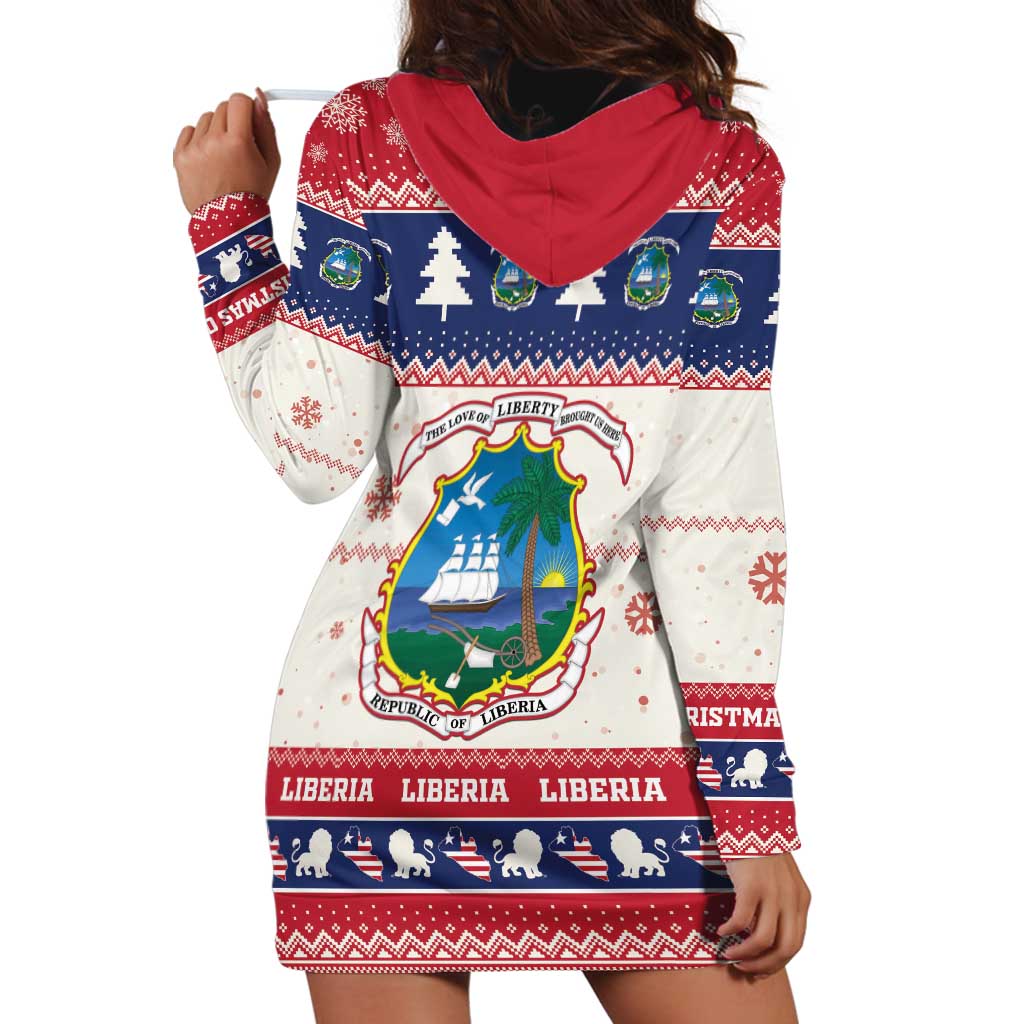 Liberia Christmas Hoodie Dress My Christmas On You - Lion Santa - Wonder Print Shop