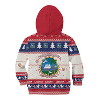 Liberia Christmas Kid Hoodie My Christmas On You - Lion Santa - Wonder Print Shop