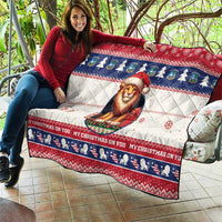 Liberia Christmas Quilt My Christmas On You - Lion Santa - Wonder Print Shop
