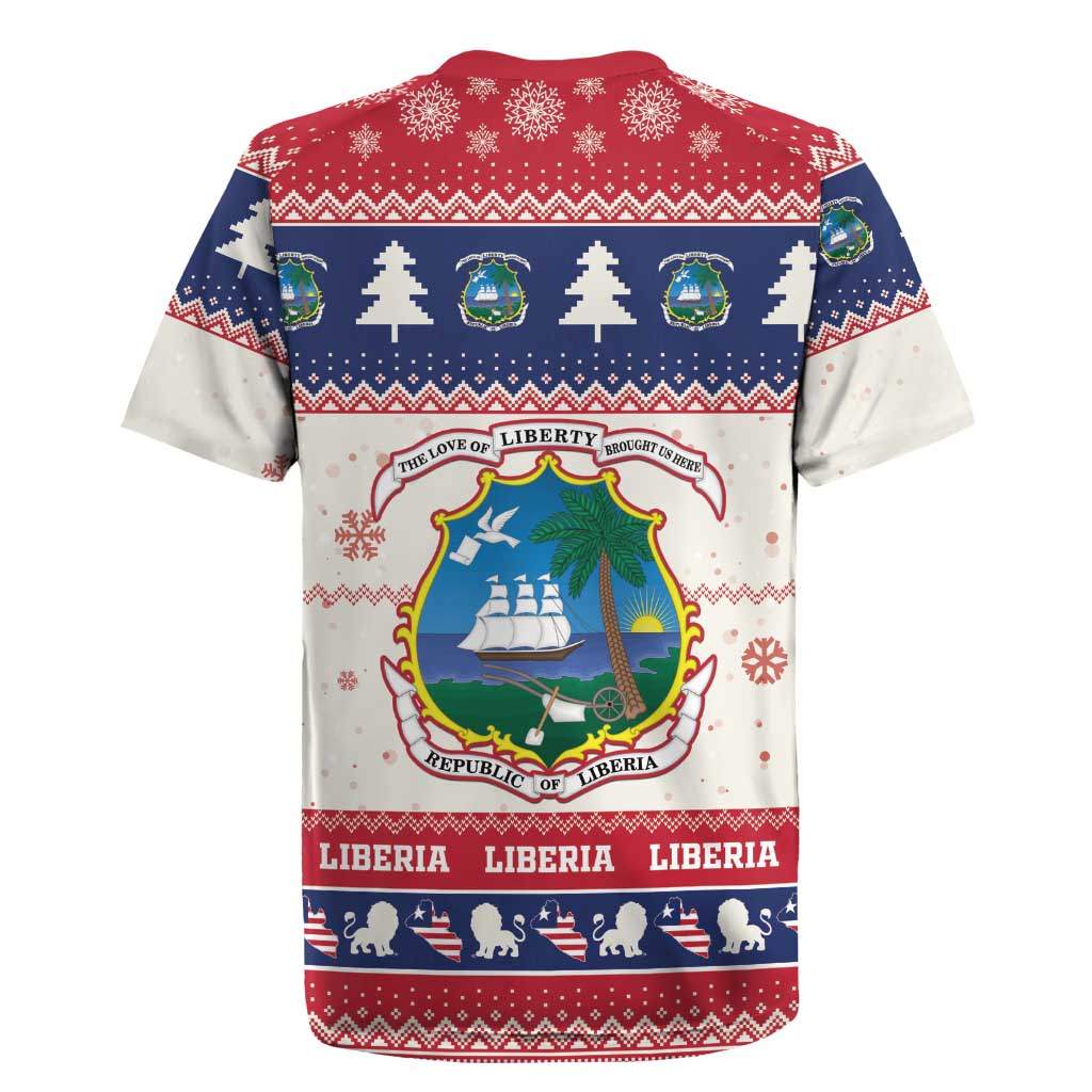Liberia Christmas Rugby Jersey My Christmas On You - Lion Santa - Wonder Print Shop