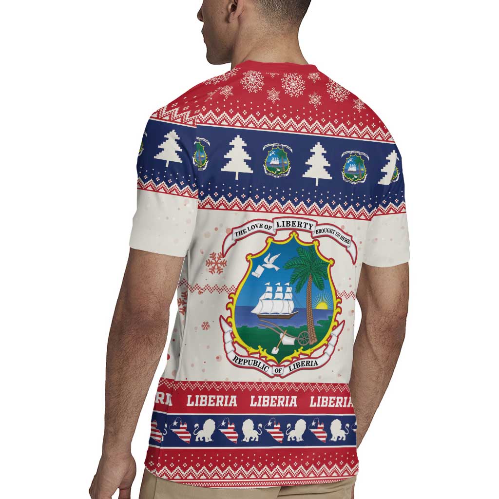 Liberia Christmas Rugby Jersey My Christmas On You - Lion Santa - Wonder Print Shop
