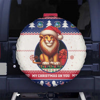 Liberia Christmas Spare Tire Cover My Christmas On You - Lion Santa - Wonder Print Shop