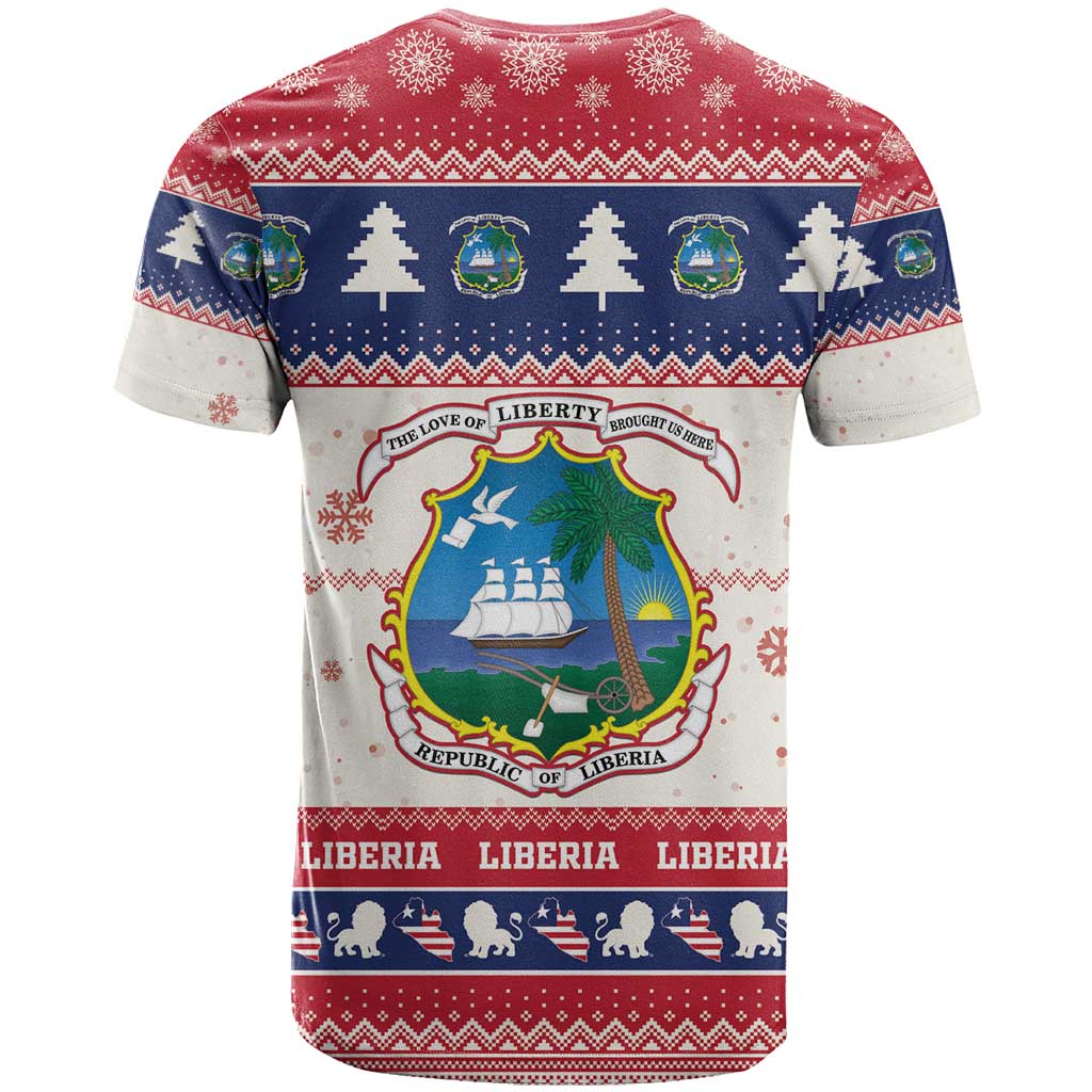 Liberia Christmas T Shirt My Christmas On You - Lion Santa - Wonder Print Shop