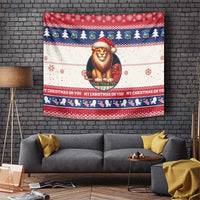 Liberia Christmas Tapestry My Christmas On You - Lion Santa - Wonder Print Shop