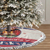 Liberia Christmas Tree Skirt My Christmas On You - Lion Santa - Wonder Print Shop