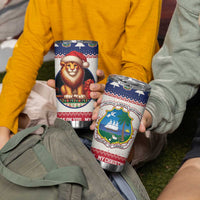 Liberia Christmas Tumbler Cup My Christmas On You - Lion Santa - Wonder Print Shop