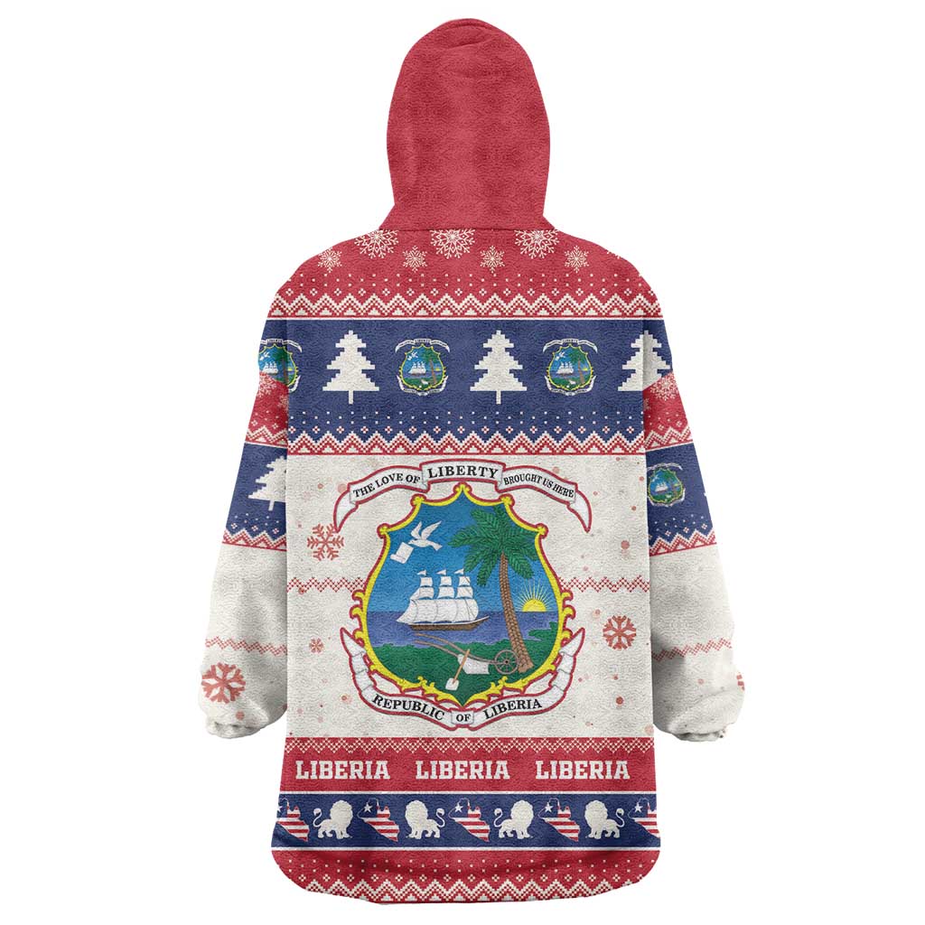 Liberia Christmas Wearable Blanket Hoodie My Christmas On You - Lion Santa - Wonder Print Shop