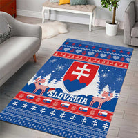Slovakia Christmas Area Rug Vesele Vianoce - Coat Of Arms - Wonder Print Shop