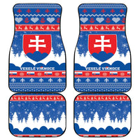 Slovakia Christmas Car Mats Vesele Vianoce - Coat Of Arms - Wonder Print Shop
