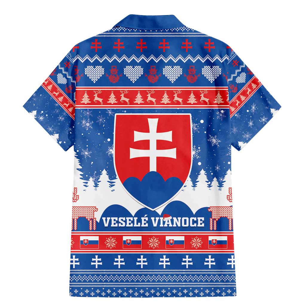 Slovakia Christmas Family Matching Mermaid Dress and Hawaiian Shirt Vesele Vianoce - Coat Of Arms - Wonder Print Shop