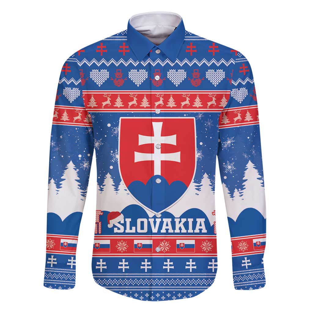 Slovakia Christmas Family Matching Puletasi and Hawaiian Shirt Vesele Vianoce - Coat Of Arms - Wonder Print Shop