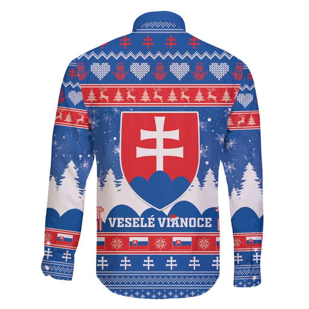Slovakia Christmas Family Matching Puletasi and Hawaiian Shirt Vesele Vianoce - Coat Of Arms - Wonder Print Shop