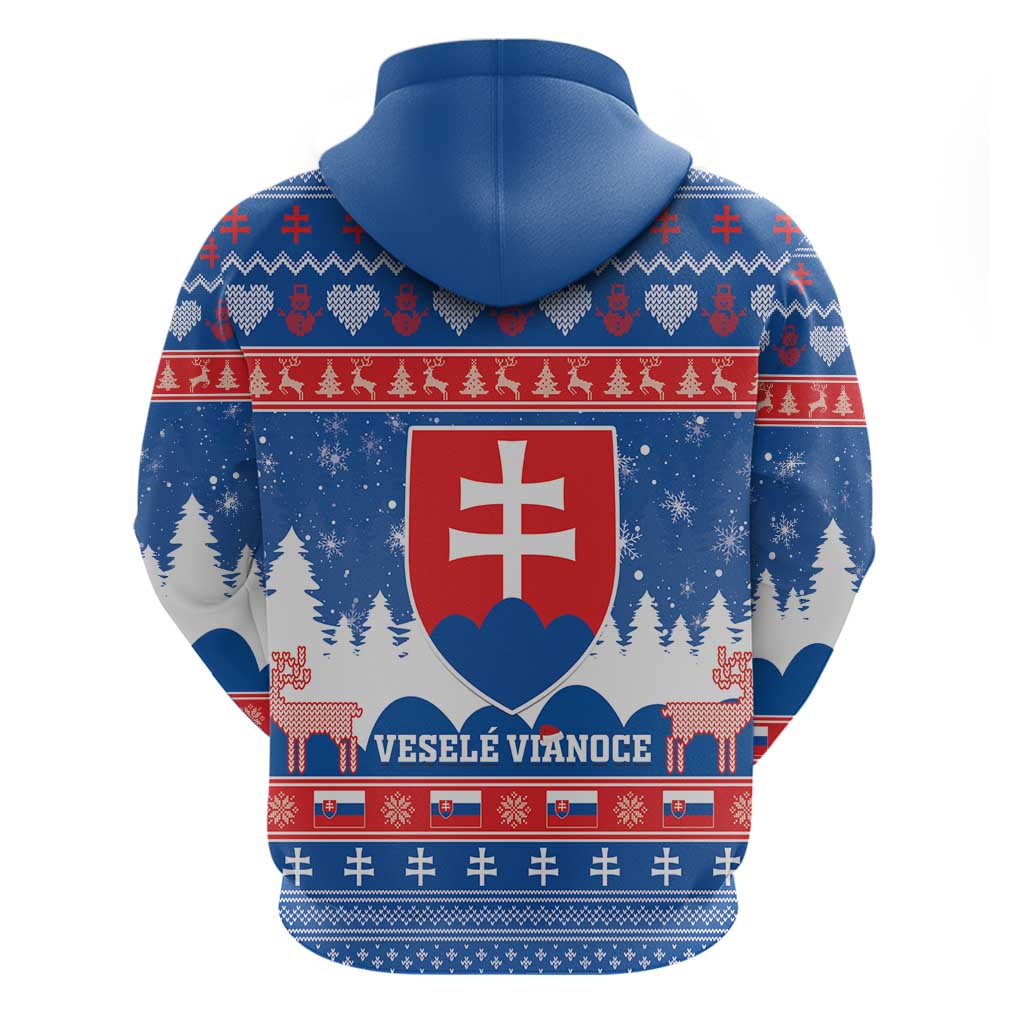 Slovakia Christmas Hoodie Vesele Vianoce - Coat Of Arms - Wonder Print Shop