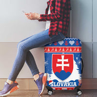 Slovakia Christmas Luggage Cover Vesele Vianoce - Coat Of Arms - Wonder Print Shop
