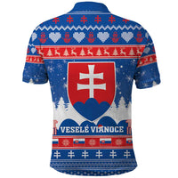 Slovakia Christmas Polo Shirt Vesele Vianoce - Coat Of Arms - Wonder Print Shop
