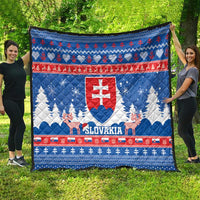 Slovakia Christmas Quilt Vesele Vianoce - Coat Of Arms - Wonder Print Shop