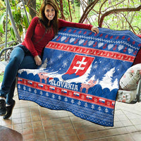 Slovakia Christmas Quilt Vesele Vianoce - Coat Of Arms - Wonder Print Shop