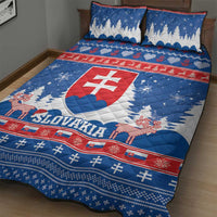 Slovakia Christmas Quilt Bed Set Vesele Vianoce - Coat Of Arms - Wonder Print Shop