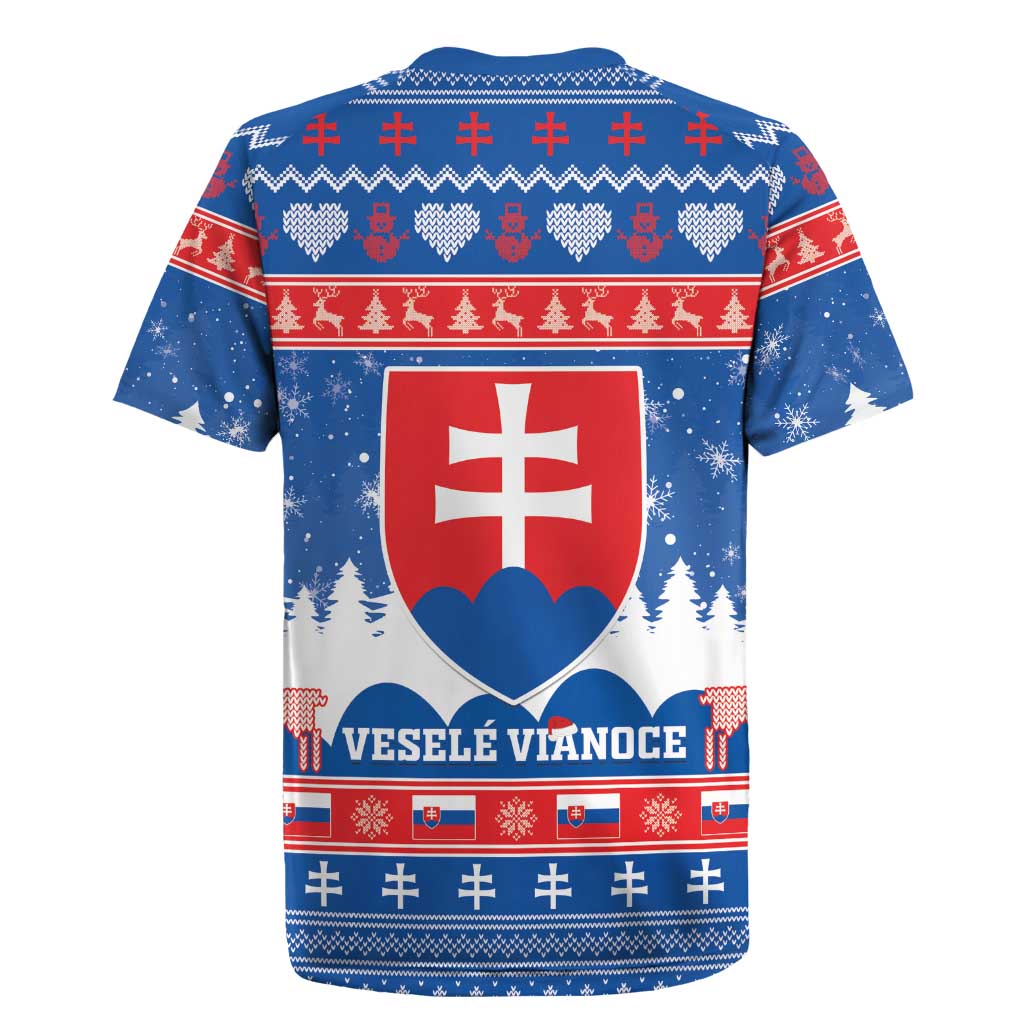 Slovakia Christmas Rugby Jersey Vesele Vianoce - Coat Of Arms - Wonder Print Shop