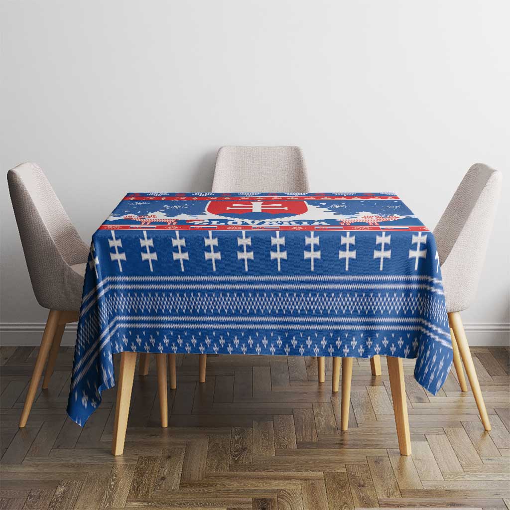 Slovakia Christmas Tablecloth Vesele Vianoce - Coat Of Arms - Wonder Print Shop