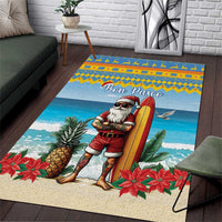 Aruba Christmas Area Rug Surfing Santa Bon Pasco - Wonder Print Shop