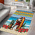 Aruba Christmas Area Rug Surfing Santa Bon Pasco - Wonder Print Shop