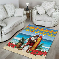 Aruba Christmas Area Rug Surfing Santa Bon Pasco - Wonder Print Shop